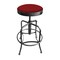 Holland Bar Stool Co Adjustable Stool, Clear Coat Finish, Graph Ruby Seat 910CL016 - alternate 1
